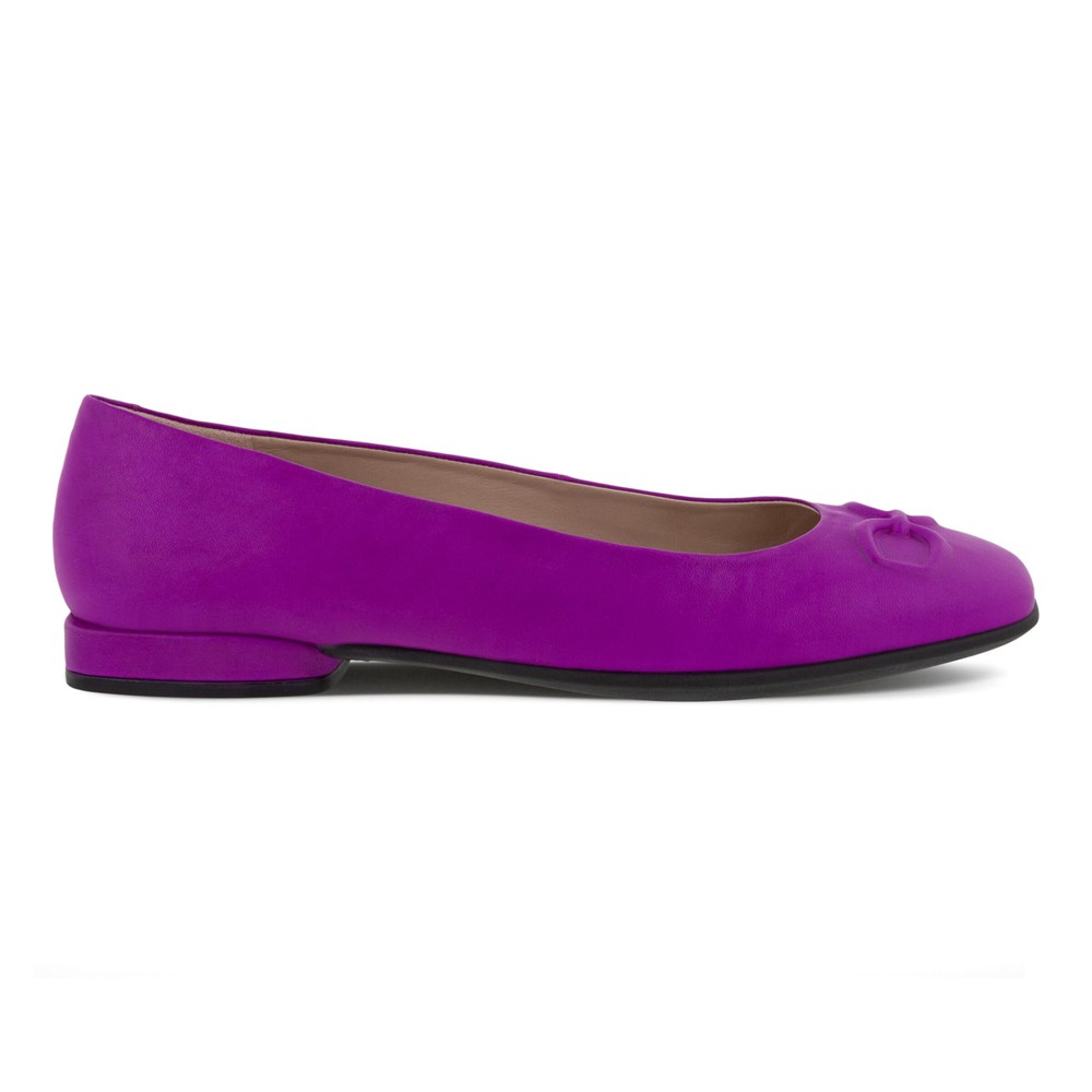 ECCO Womens Ballerinas Purple - Anal Squareds - SFM-274863